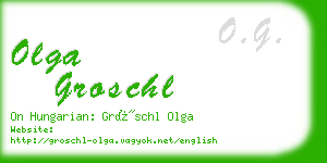 olga groschl business card